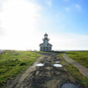 Lighthouse Under A Bright Sky Art Print