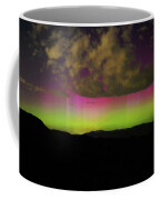 Vibrant Aurora Over Wasatch Mountain Range Coffee Mug