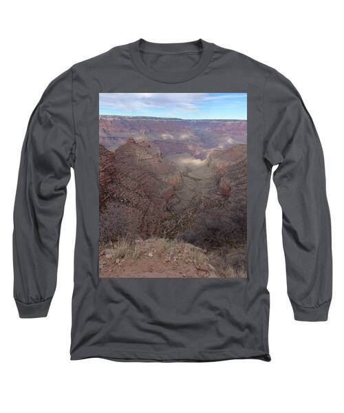 Majestic Grand Canyon Overlook Under Azure Sky Long Sleeve T-Shirt