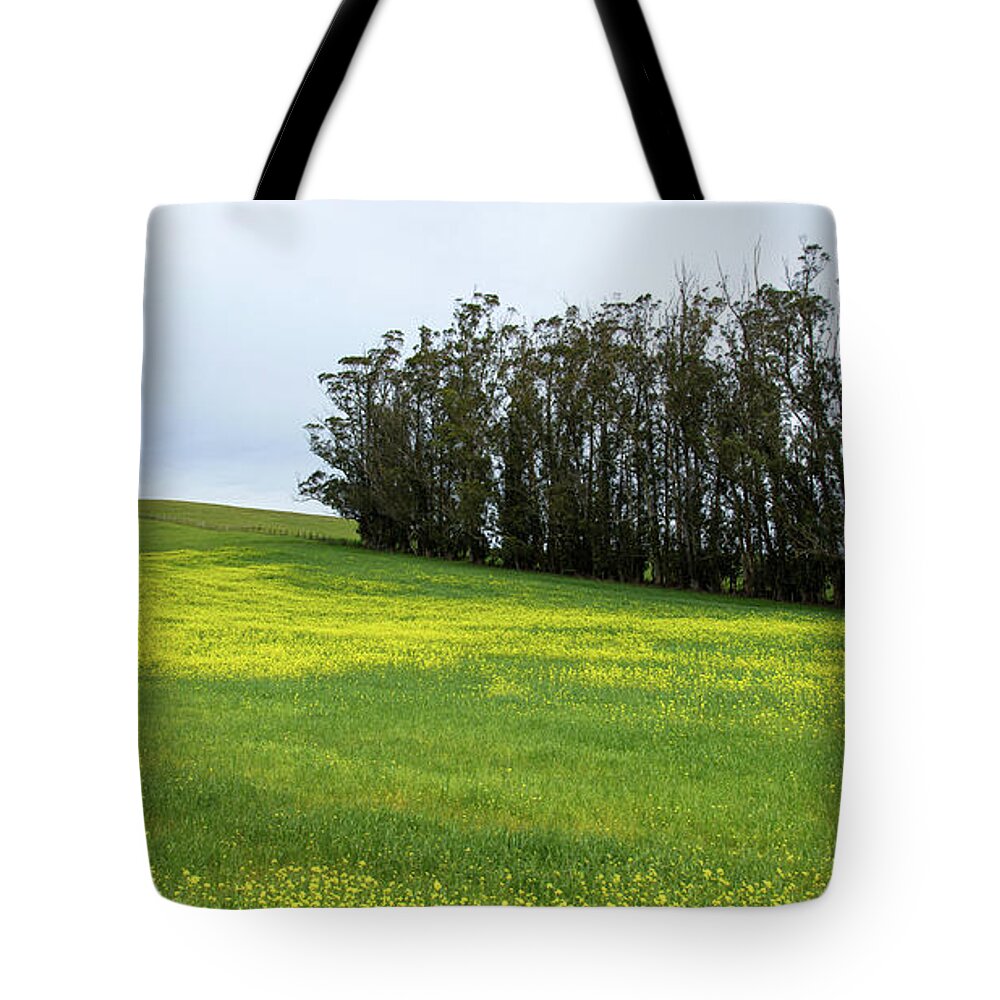 Rolling Hills With Blooming Wildflowers Tote Bag