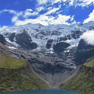 Majestic Mountain Overlooks Humantay Lake by Brandon Wichmann Majestic Mountain Overlooks Humantay Lake by Brandon Wichmann