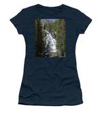 Waterfall Amidst Forest Landscape Women's T-Shirt
