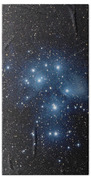 Pleiades Cluster in Cosmic Night Hand Towel by Brandon Wichmann