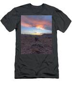 Desert Sunset Over Rugged Terrain T-Shirt