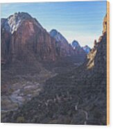 Breathtaking Valley Vista In Zion National Park Wood Print