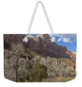 Majestic Mountain Under Clear Blue Sky Weekender Tote Bag