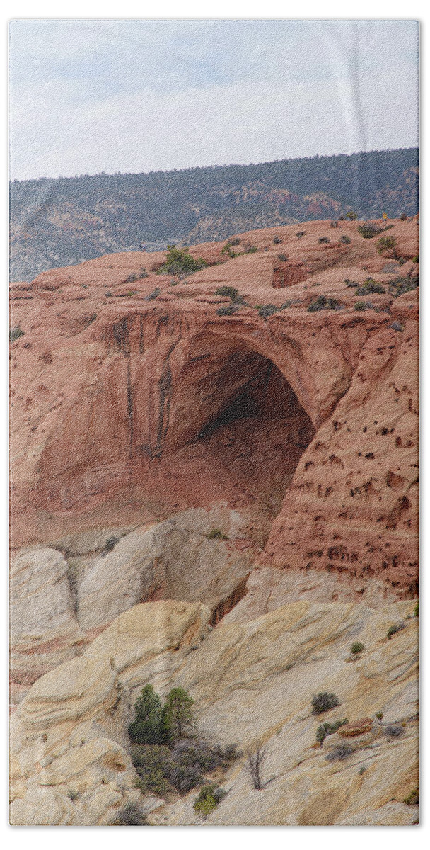 Natural Arch In Desert Landscape Hand Towel