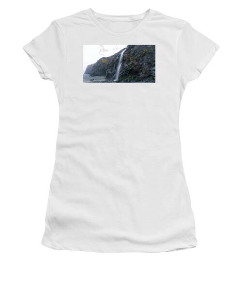 Secluded Coastal Waterfall Cascade Women's T-Shirt