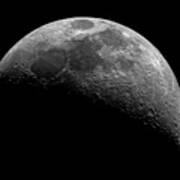 Illuminated Half Of The Moon Poster