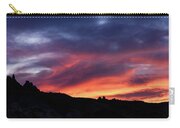 Vivid Twilight over Rocky Silhouette Zip Pouch