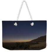 Twilight Comet Over Desert Landscape Weekender Tote Bag