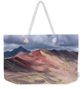 Rainbow Mountain Range Under Cloudy Skies Weekender Tote Bag