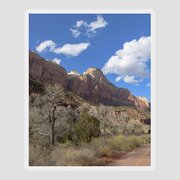 Majestic Mountain Under Clear Blue Sky Sticker