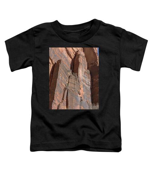 Towering Desert Sandstone Cliffs In Zion National Park Toddler T-Shirt