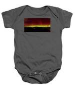 Northern Lights Over Mountain Range Baby One-Piece