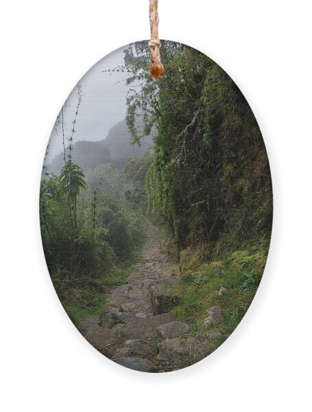 Misty Forest Pathway On The Inca Trail Ornament