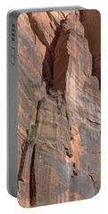 Towering Desert Sandstone Cliffs In Zion National Park Portable Battery Charger
