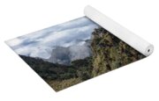 Misty Andes Mountain Range Landscape Yoga Mat
