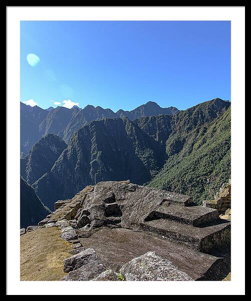 Majestic Mountain Views At Machu Picchu Framed Print