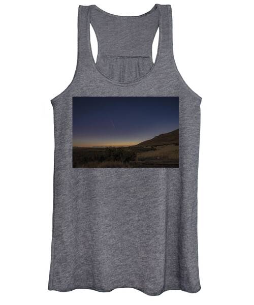 Twilight Comet Over Desert Landscape Women's Tank Top