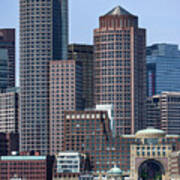Boston Skyline by the Water Poster