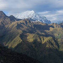 Majestic Andes Mountain Peaks Under Cloudy Sky