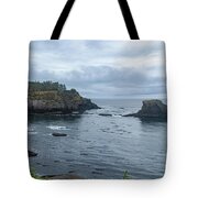 Serene Coastal Cliffs at Dawn Tote Bag