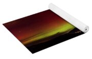 Northern Lights Over Mountain Range Yoga Mat