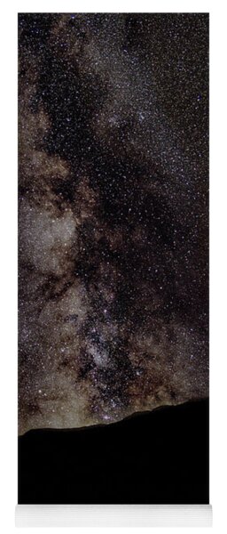 Starry Night Over Mountain Landscape Yoga Mat