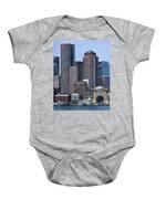 Boston Skyline by the Water Baby One-Piece