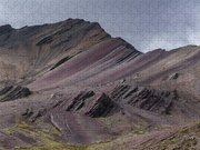 Majestic Andean Mountainscape With Colorful Striations Jigsaw Puzzle