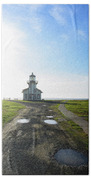 Lighthouse Under A Bright Sky Beach Towel