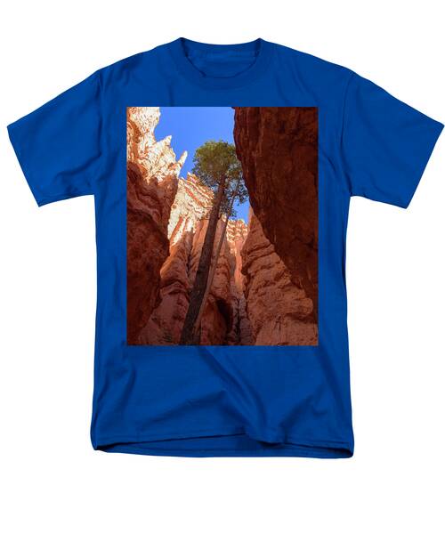 Tree Reaches Skyward In Bryce Canyon National Park Men's T-Shirt  (Regular Fit)