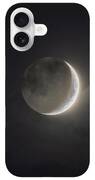 Shimmering Crescent Among Clouds iPhone Case