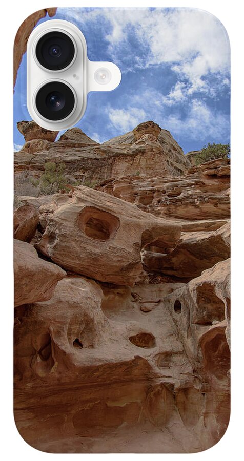 Majestic Rock Formations In Capitol Reef National Park iPhone Case