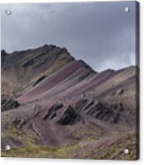 Majestic Andean Mountainscape With Colorful Striations Acrylic Print