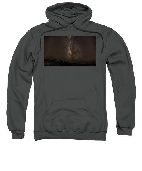Milky Way Over Tranquil Shoreline Sweatshirt