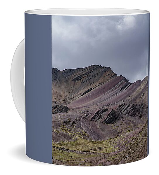 Majestic Andean Mountainscape With Colorful Striations Coffee Mug
