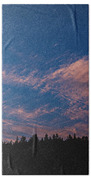 Twilight Over Forested Horizon Bath Towel