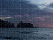 Serene Coastal Sunset with Cliffs Jigsaw Puzzle