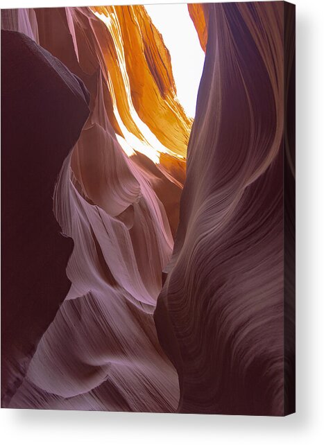 Curves Of Sunlit Antelope Canyon Walls Acrylic Print