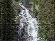 Waterfall Amidst Forest Landscape Jigsaw Puzzle