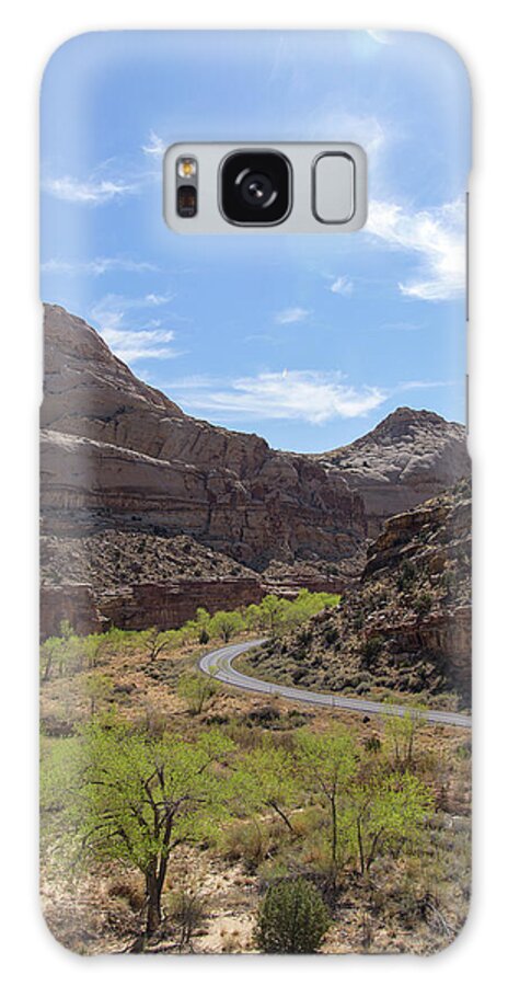 Winding Road Through Desert Canyon Galaxy Case