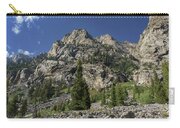 Majestic Mountain Peaks Under Blue Sky In Cascade Canyon Zip Pouch