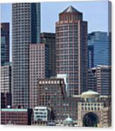 Boston Skyline by the Water Canvas Print