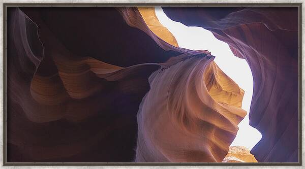 Antelope Canyon Curves And Light Play Framed Print