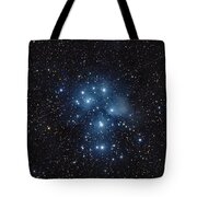 Pleiades Cluster In Cosmic Night Tote Bag