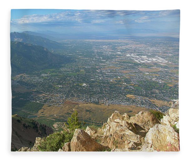 Expansive View From Ben Lomond Summit Fleece Blanket