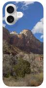 Majestic Mountain Under Clear Blue Sky iPhone Case