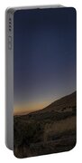 Twilight Comet Over Desert Landscape Portable Battery Charger